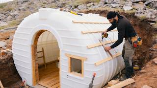 Man Builds HOBBIT HOUSE From a Massive Water Tank | Start to Finish by @rampewild.
