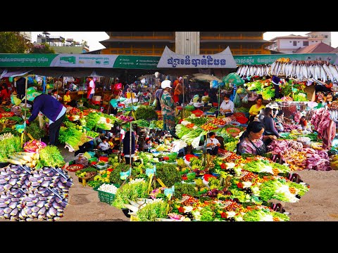 Amazing! Cambodian countryside food tour, Battambang market scenes