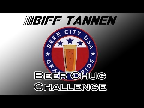 Biff Tannen: Beer Chug Challenge, accepted!