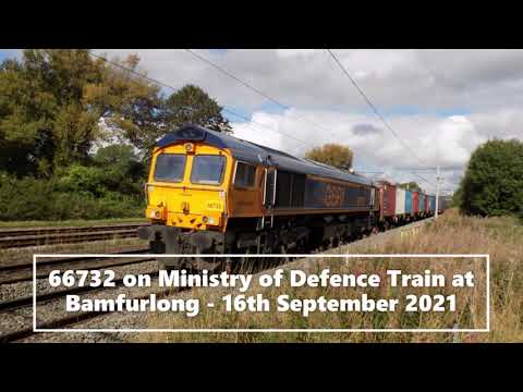 66732 on Ministry of Defence Train at Bamfurlong - 16th September 2021