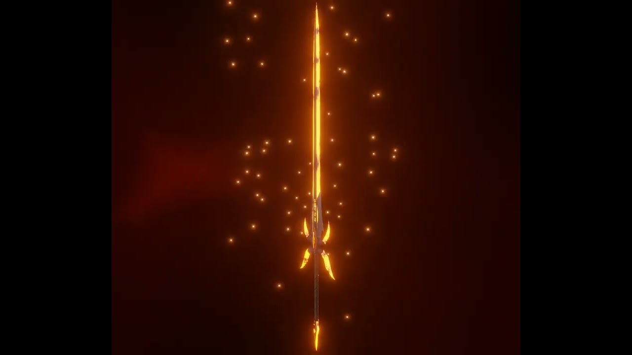 Cursed sword PBR Low-poly 3D Model