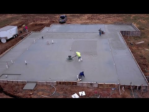 Barndo 158 concrete pour - E58 Texas Barndominiums