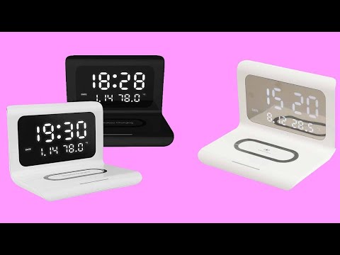 Multifunction Wireless Charging Clock