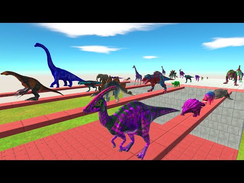 Race to get a run eat Pink PIG #9 - Animal Revolt Battle Simulator