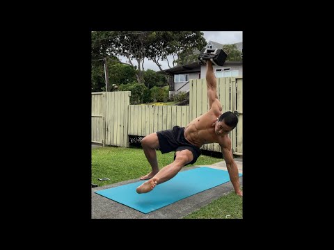 Day 277 FitPro Hawaii Workout - 40, 50 lbs. Dumbbell Turkish Get Up - February 17, 2021, 4:33 pm.