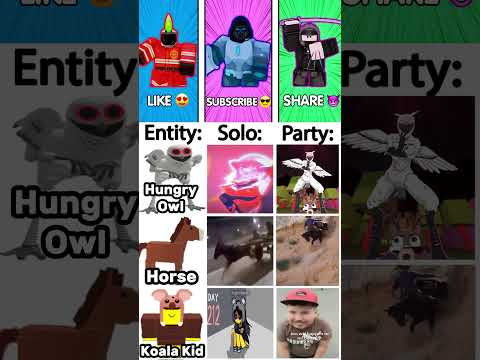 Hungry OWL vs HORSE vs KOALA KID | 99 Nights in the Forest Entity