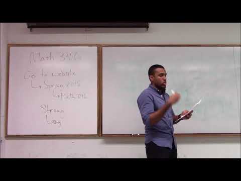 Math 346 Lecture 0 - Class Intro; Preliminaries; What is Linear Algebra