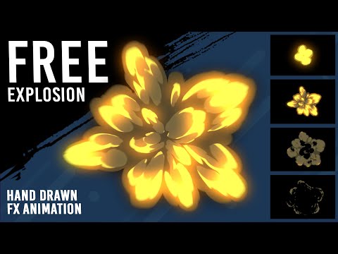 Free Explosion 2D FX animation [Green Screen + AE project]