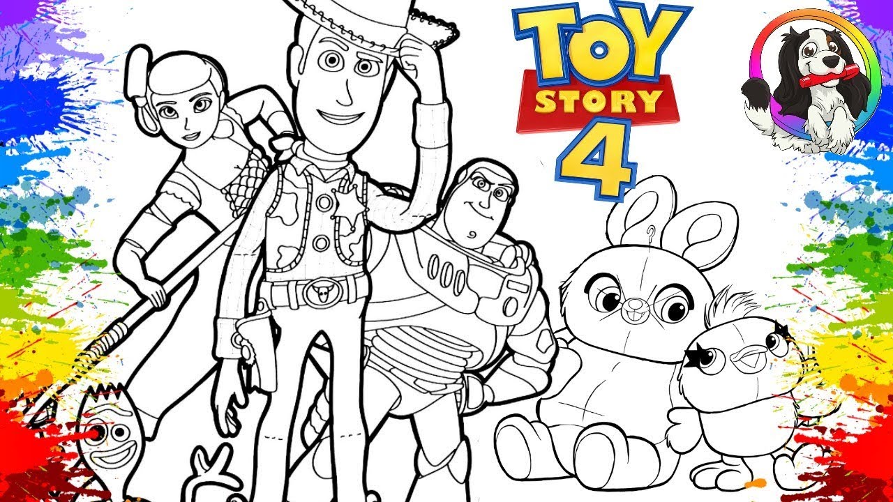 Desenho Toy Story 4 em português Pintar para Crianças | Desenho Animado Filme Disney Pixar movie Toy