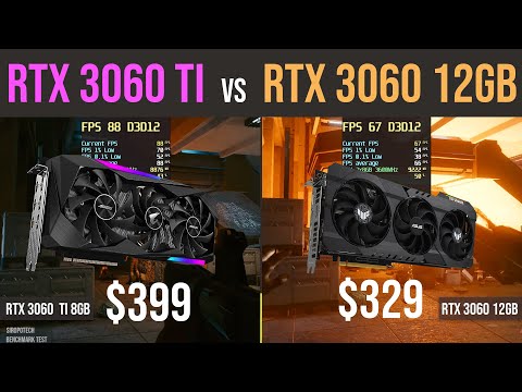 RTX 3060 12GB vs RTX 3060 Ti 8GB test in 7 games