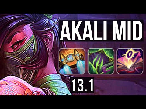 AKALI vs GRAGAS (MID) | Rank 4 Akali, 12/1/7, Legendary, Rank 16 | KR Challenger | 13.1