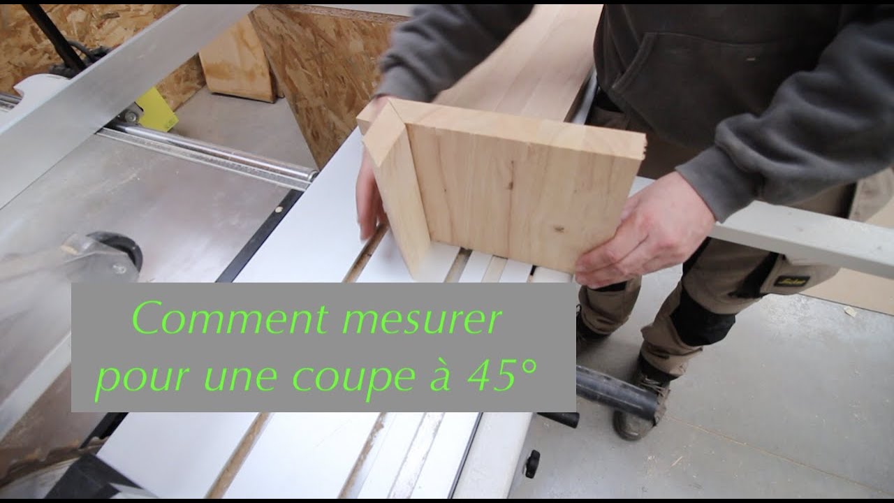 comment mesurer et couper une planche à 45 ° précisément