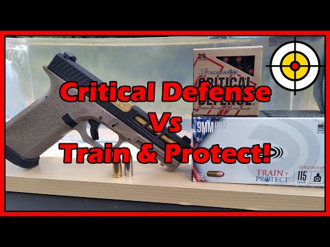9mm Hornady Critical Defense Vs Federal Train \u0026 Protect Ballistic Gel Test With Cloth Added!