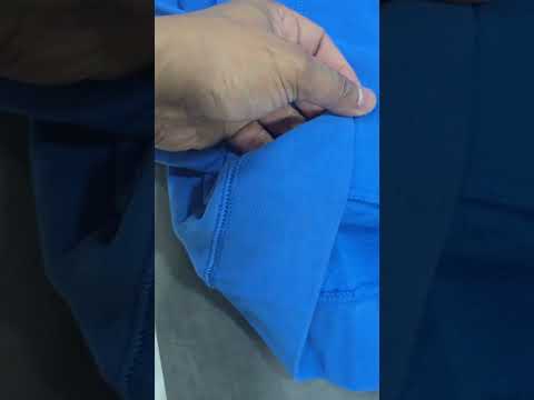 هودي بيبو أزرق  فرينش نابا بيجري Bebo Blue French Nappa Beige Hoodie