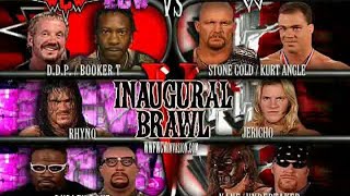 Team WWF vs Team WCW/ECW Inaugural Brawl Invasion 2001 Highlights