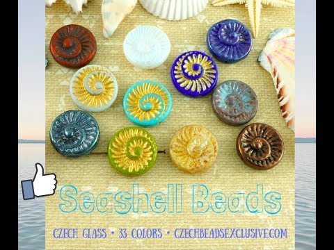 CZECH GLASS SEASHELL AMMONITE BEADS • New Arrivals