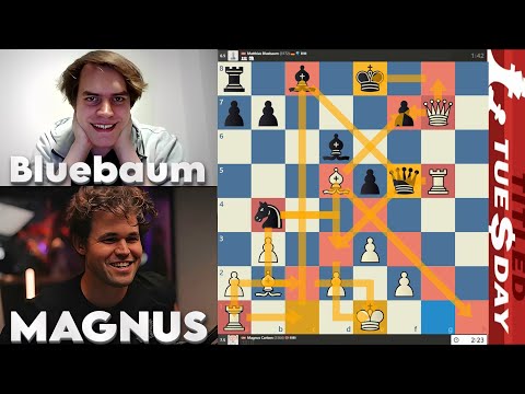 AMAZING FATALITY! GM Magnus Carlsen vs GM Matthias Bluebaum