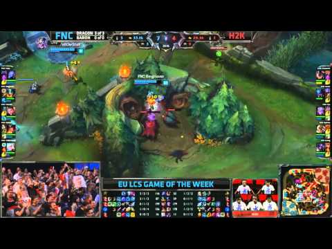 FNC Reignover Dragon steal EU LCS Summer - Week 5 Day 1 ( FNC vs H2K )