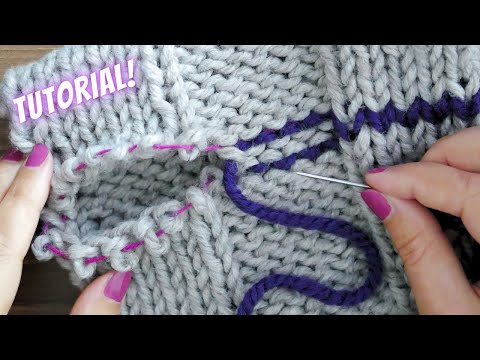 Slip stitch - invisibly connect purl and knit stitches