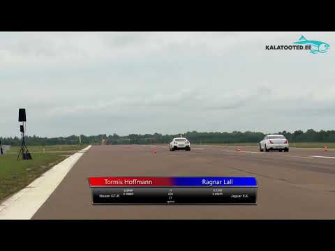 Tormis Hoffmann - Nissan GT-R vs Ragnar Lall - Jaguar XJL. Dragrace@KuressaareKiirendus2019 1