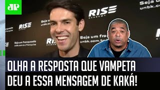 ‘Irmão, cada um fala por si’: Kaká manda mensagem a Vampeta, que responde