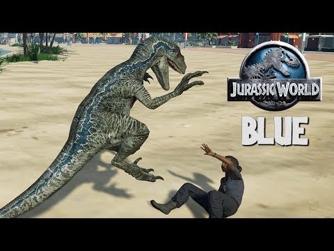 Blue & Indoraptor Breakout & Fight! Island Sanctuary Tropical Park (4K 60FPS)