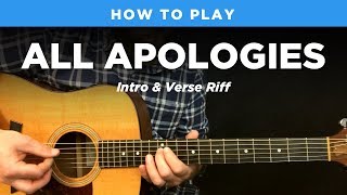 🎸 All Apologies • Intro &amp; verse riff w/ tab (Nirvana guitar lesson, standard tuning)