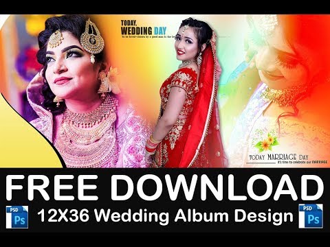 How to Design 12x36 Wedding Album in Photoshop|Free Download|By Soumika Creation