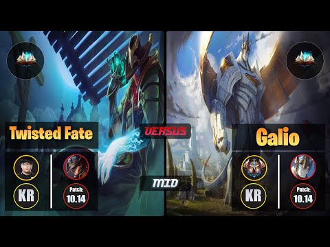 Lava TWISTED FATE (Mid) [Unsealed Spellbook] VS GALIO - Challenger KR Patch 10.14