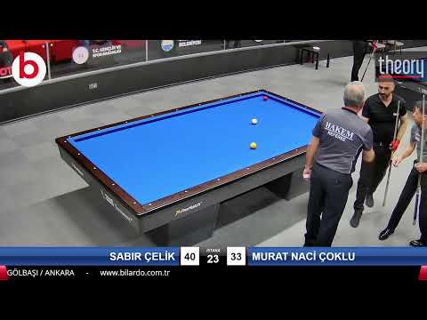 SABIR ÇELİK & MURAT NACİ ÇOKLU Bilardo Maçı - 2022 ERKEKLER 1.ETAP-FİNAL GRUBU 1/4