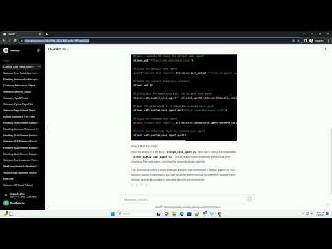 Change User Agent Selenium Python