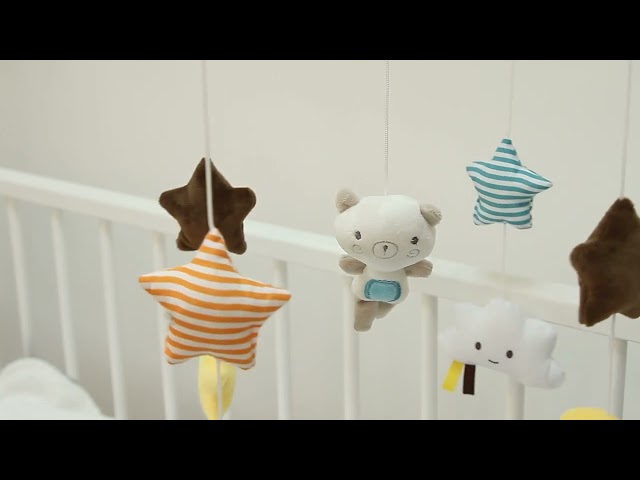 Мобиль konig kids заводной с мягкими игрушками  - видео