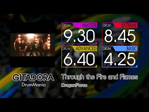 【GITADORA】 Through the Fire and Flames (MASTER ~ BASIC) Drum