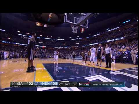 NBA, playoff 2017, Spurs vs. Grizzlies, Round 1, Game 4, Move 74, Mike Conley, reporter bad timing