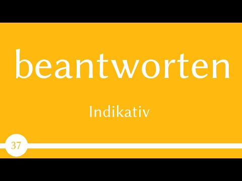 German verb - beantworten - to answer, to reply, to respond  (verb 37) -