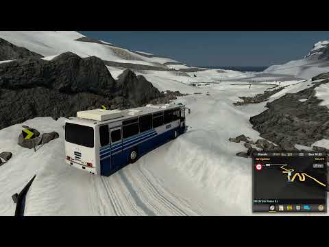ETS2 Promods 2.60 Iceland Road 643 - with Ikarus 250.59 bus