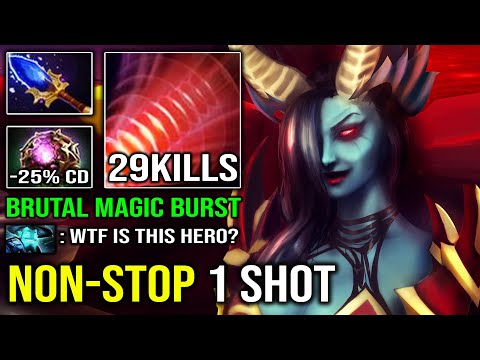 WTF Unlimited Sonic Wave 1 Shot Octarine QOP with 100% Full Aghanim Effect 7.31 Dota 2