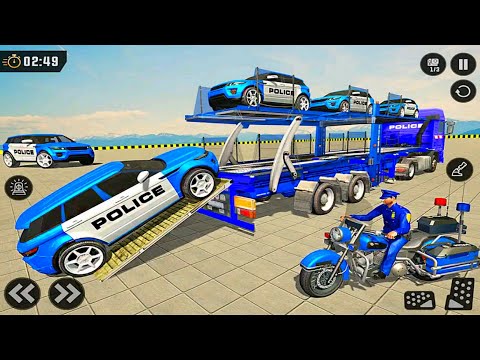 US Police Car Transporter: Trailer Truck Driver 3D Game 21 Part2 - Android Gameplay