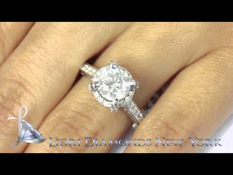 ER-0934 - 2.66 Carat F-I1 Vintage Style Natural Round Diamond Engagement Ring 18k Gold