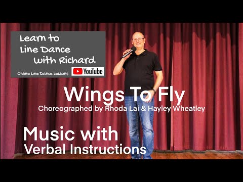 ABSOLUTE BEGINNER LINE DANCE LESSON 72 - Wings To Fly- Part 2 - Music with verbal instruction