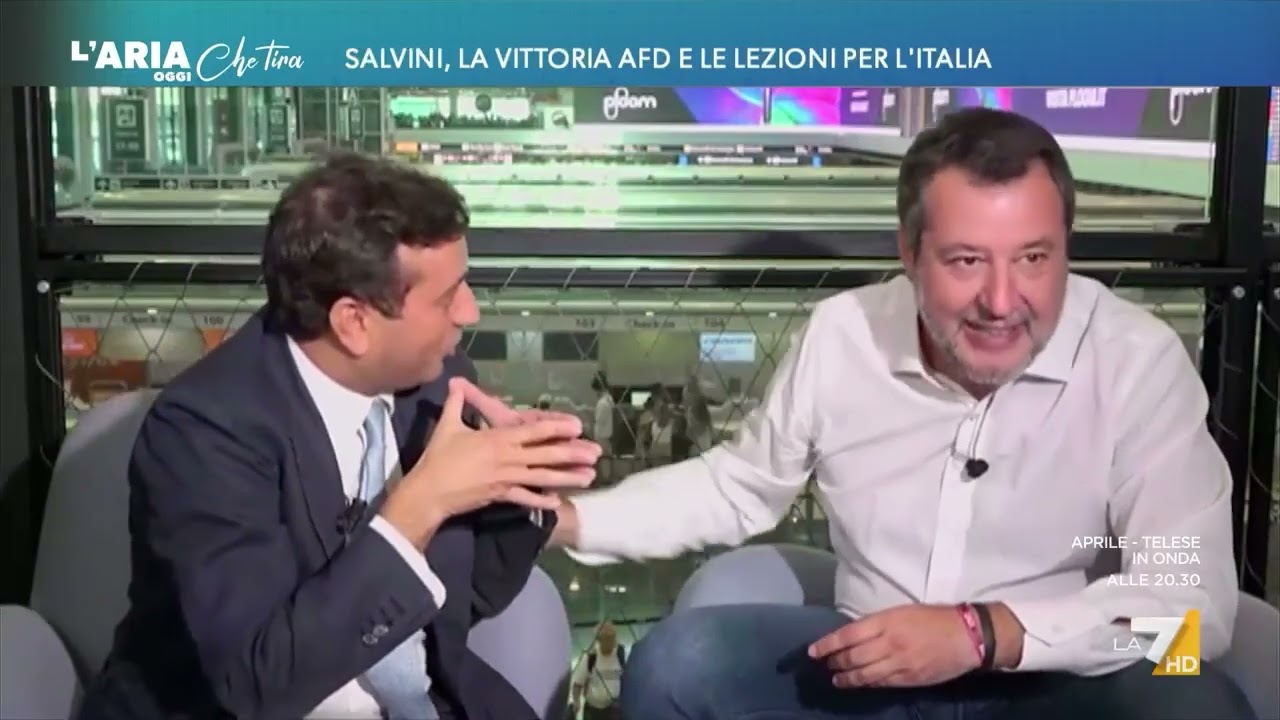 Dieci minuti di "carezze" tra David Parenzo e Matteo Salvini