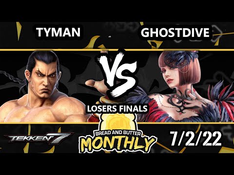 Bread and Butter 29 Losers Finals - tyman (Feng) Vs. Ghostdive (Anna) Tekken 7