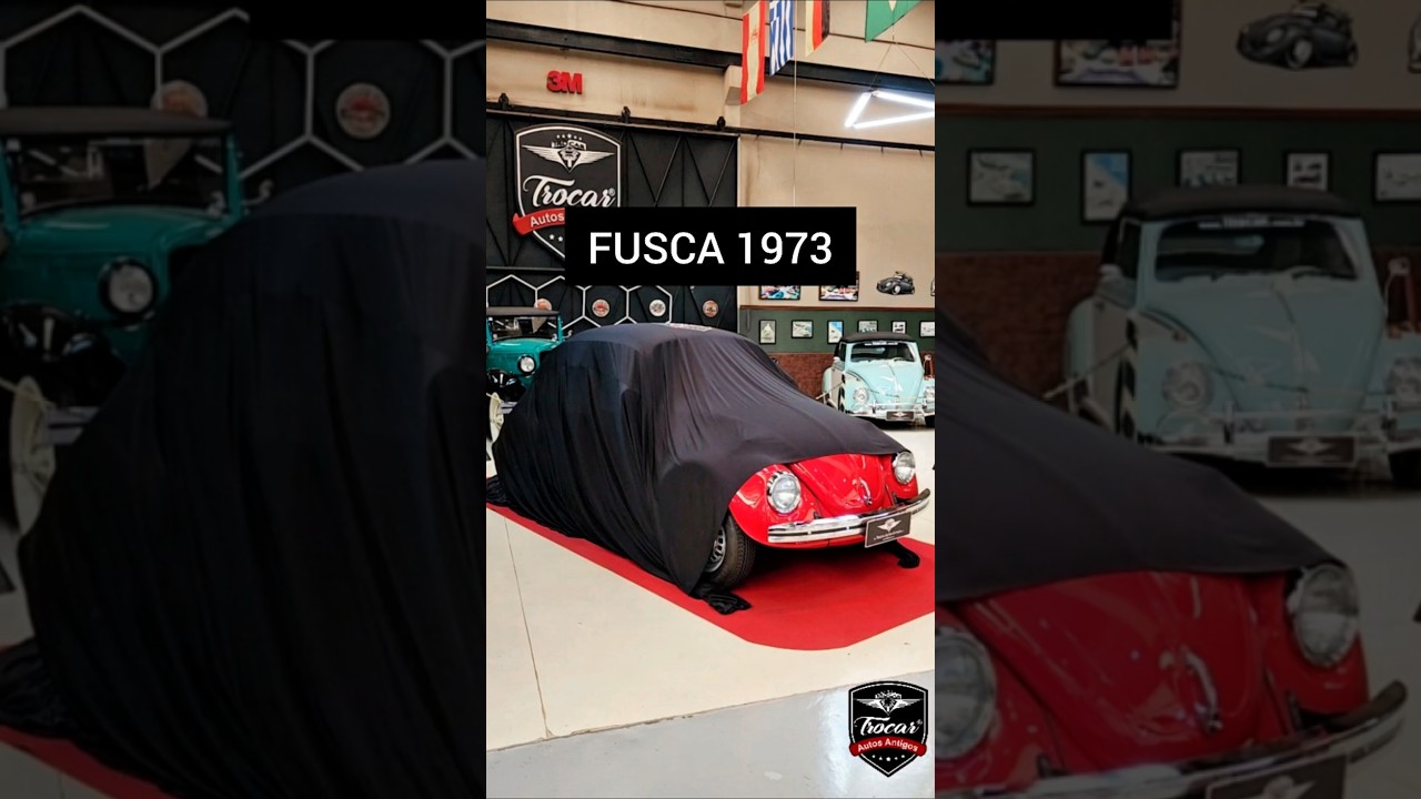 Fusca 1973, onde a combinação de jacarandá e branco trouxe ainda mais charme e elegância ao projeto.