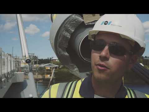 Cable installation on the New Wear Crossing 