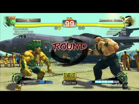 Nameless(Blanka) VS alissonmetroid(Zangief) SSF4 AE 2012 XBOX Live