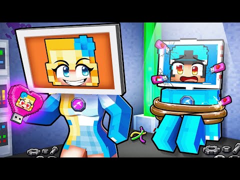 Omz COMPUTER and CRAZY Girl COMPUTER Love Story in Minecraft!