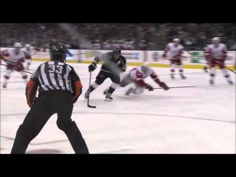 Jimmy Howard save on Anze Kopitar Penalty Shot.Red Wings vs LA Kings.19.11.2011.