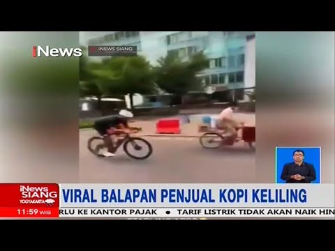 , title : 'Aksi Balap Penjual Kopi Keliling & Pesepeda di Jalanan Viral di Media Sosial - iNews Siang 09/03'