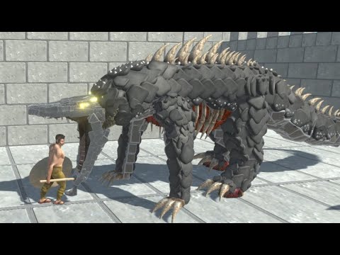 SCP-682 Hard To Destroy Reptile vs ALL UNITS in Castle ARBS Animal Revolt Battle Simulator