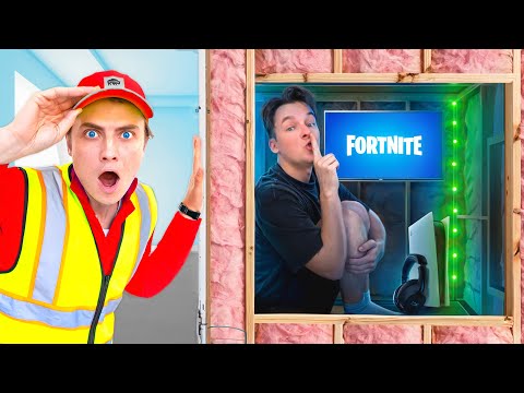 I Built The WORLD'S SMALLEST SECRET GAMING ROOM in My Friend's House!